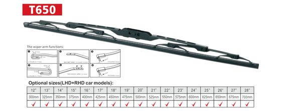 Truck Accessory Replacement Wholesale Long-Lasting Rubber Fit for Hook 12mm Wiper Blade